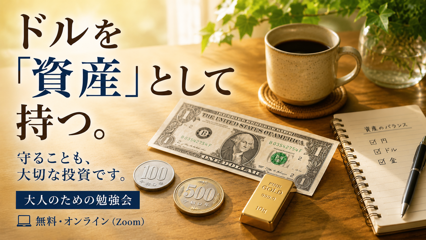 ドルを「資産」として持つ。